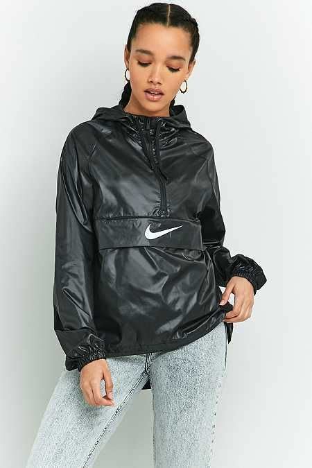 nike schwarze windjacke mit halblangem reißverschluss und swoosh logo|Windbreaker & Windjacken. Nike DE.